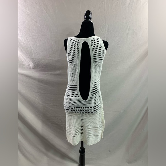 Hollow Out Slit Thigh Cover Up Dress White - Picture 8 of 8